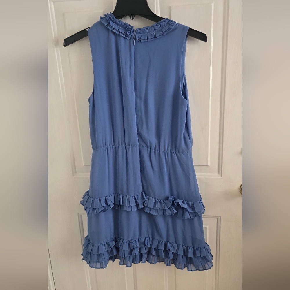 The Limited Ruffled Blue Midi Dress - Picture 3 of 3